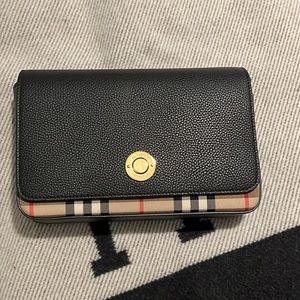 Burberry New Hampshire Vintage Check Canvas & Leather Crossbody